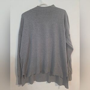 White + Warren Gray Turtleneck Sweater